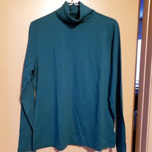LANDS' END -WOMENS LONG SLEEVE SHAPED FIT TURTLENECK - SIZE LARGE